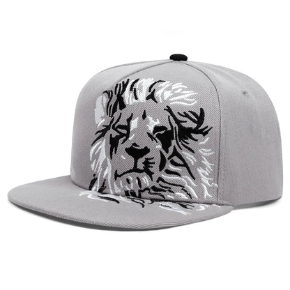 2025 New Lion Eagle Embroidered Fashion Men's Street Hip Hop Hat Baseball Hat Women's Leisure Sports Sunshade Hat Flat Edge Hat