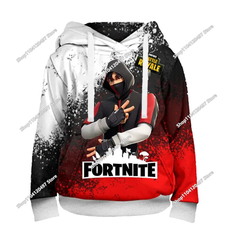 Kinderkleidung Geburtstag Süße Geschenke Fortnite Kinder-Hoodies Battle Royale Jungen Mädchen Anime-Sweatshirt Winter-Pullover-Oberteile für Kinder