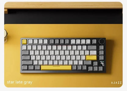 Ajazz AK820 Professional Mechanical Keyboard TFT Screen Multifunctional Knob Game Keyboard 3 Mode Hot Plug RGB Pad Office Gift
