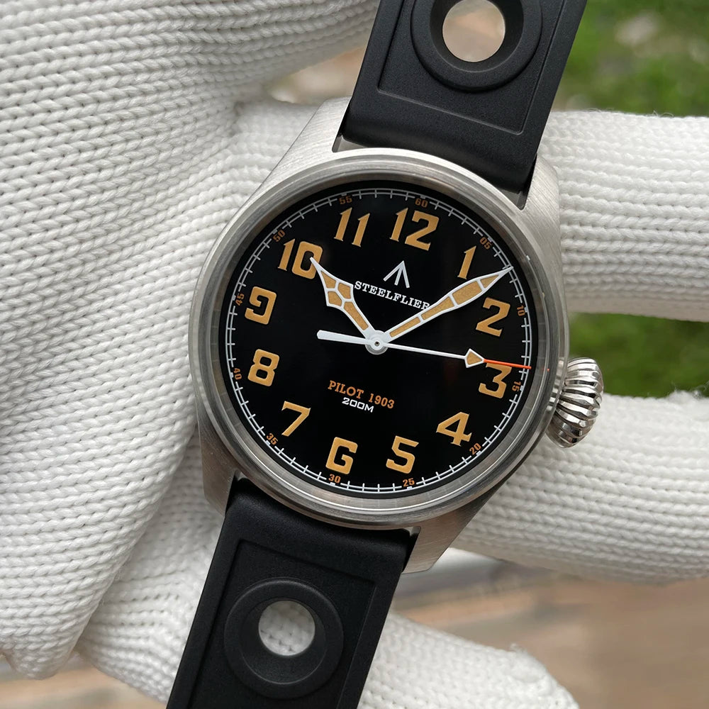 STEELFLIER Official SF740V New Quartz Wristwatch Super C3 Luminous 200M Waterproof VH31 Mute Movement Man Fashion Business Watch