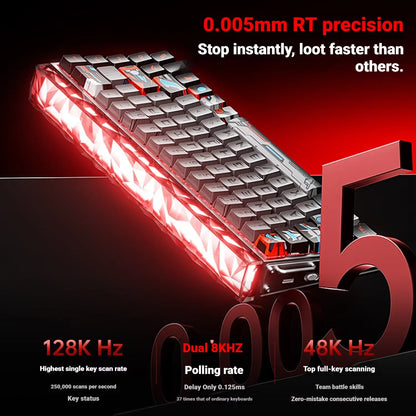 New AULA HERO68 Air 3-mode Magnetic Switch Gaming Mechanical Keyboard E-sport Custom Wired Keyboard Ergonomic Accessories