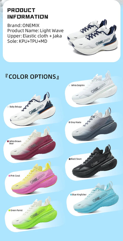 ONEMIX 2026 New Cushioned Running Shoes for Women and Men Lightweight Fashion Outdoor Sneakers Road Sports Shoes Training Jogging Fitness