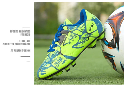 Children Soccer Shoes Sports Society Field Boy Football Shoes Futsal Fast Indoor Sneakers Original Ankle Cleats Football Boots