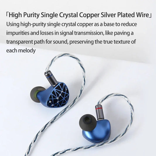 Sound Rhyme SR10 HiFi Earphones 2DD+4BA Hybrid Wired In-Ear Monitors, High Resolution Music Earphones with Detachable Cable, 2.5mm 3.5mm 4.4mm Plug