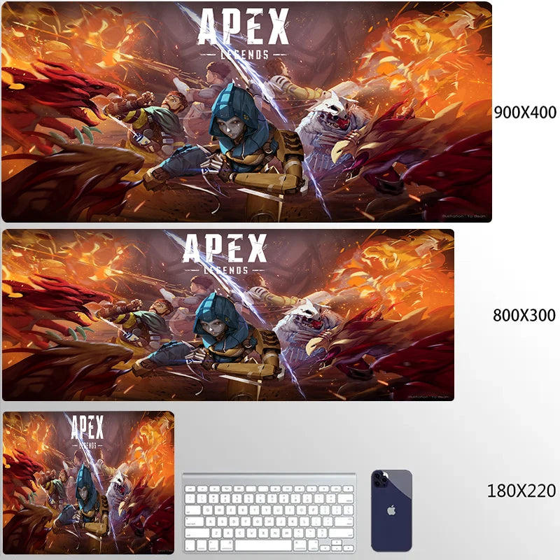 800x300 Apex Legends Mousepad Xxl Funny Unique Desktop Pad Game Mousepad PC Size for large Edge Locking Game Keyboard Pad XL