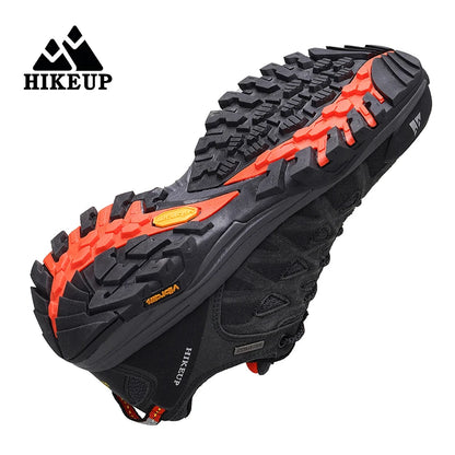 HIKEUP New Arrival Men's Hiking Shoes Breathable Lace Up Trekking Male Cushioning Outdoor Climbing Tourism Sneakers for Men