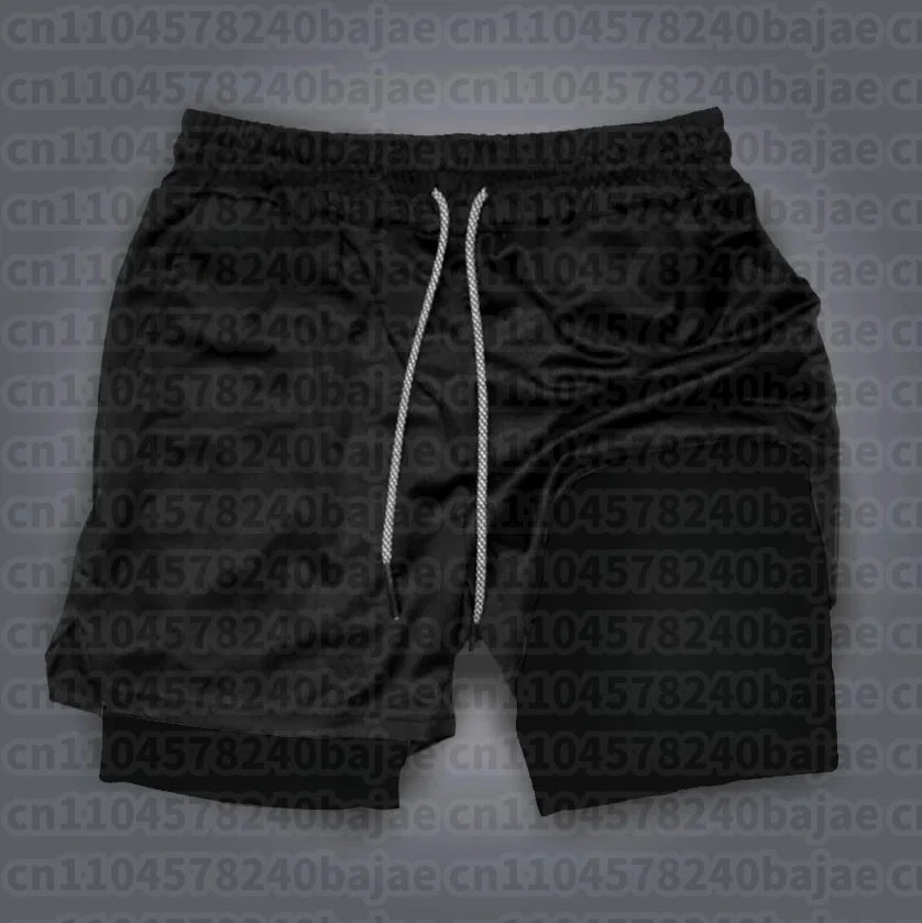 2026 Dragon Ball Animation Peripheral Double-layer Shorts American Men's Trend Fashion Breathable Loose Sports Pants