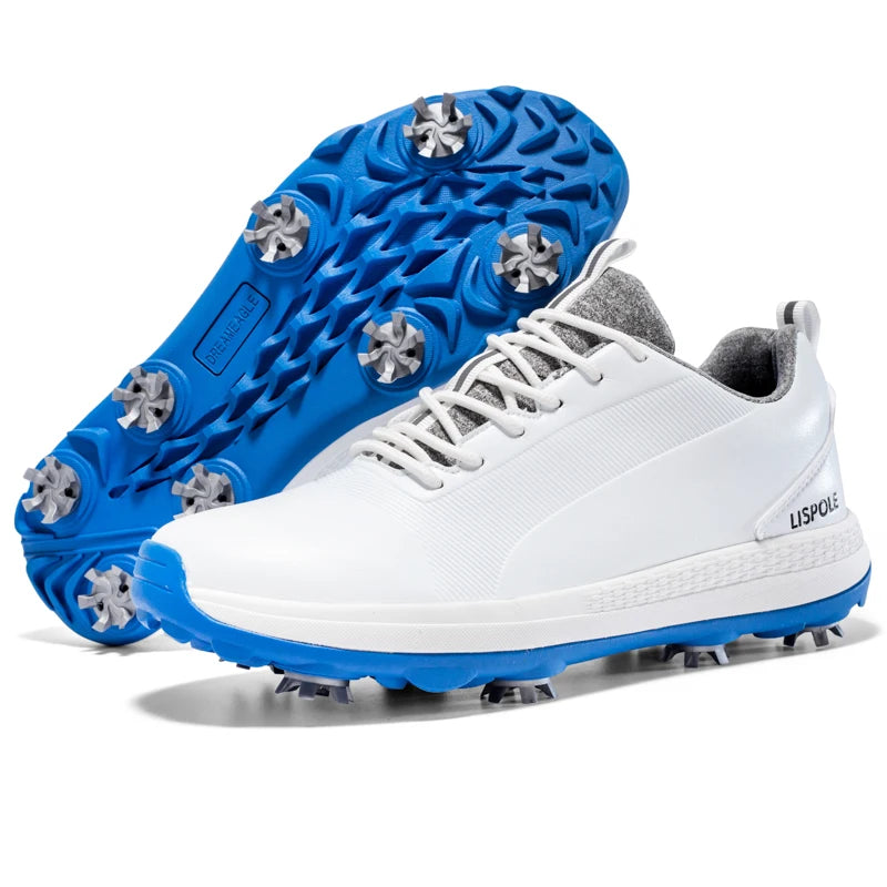 Hot Sale Leisure Golf Shoes Men's Waterproof Golf Spikes Sneakers Professional Non-Slip Golf Trainers Luxury Sports Shoes