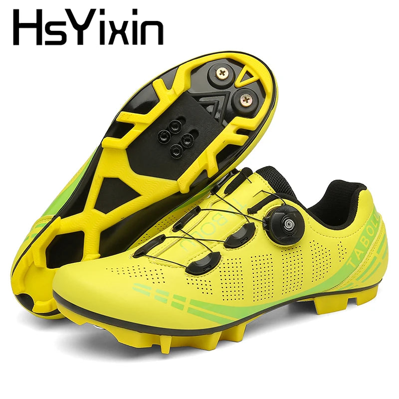 MTB Cycling Shoes Breathable Men’s and Women’s Off-Road Mountain Bike Cycling Shoes Self-Locking Speed Mountain Bike Pedal Shoes