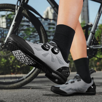 Men's Non-Locking Mountain Bike Shoes Without Cleats Road Bicycle RB Speed Non-Cleat Cycling Shoes Sneakers Flat Pedal MTB Women
