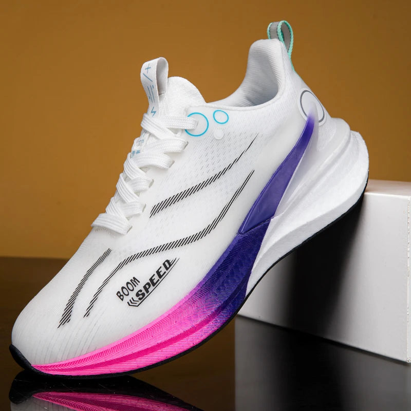 Men's Carbon Board Running Shoes Marathon Long-Distance Running Sports Shoes Support Stable Casual Women's Breathable Running Shoes