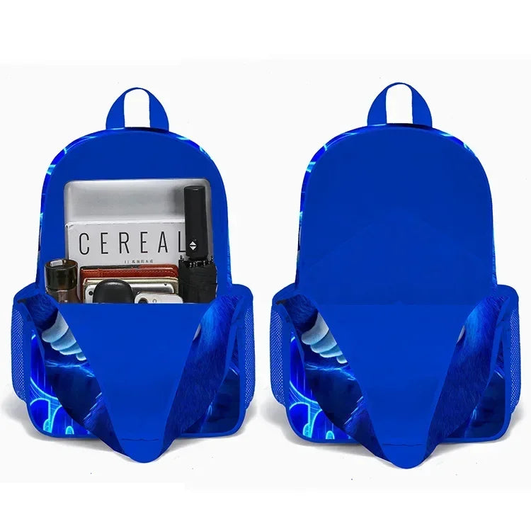 2025 New Arrival Sonic School Bag Lunch Bag Pencil Case Boys Girls Daily Use Book Cartoon Book Bags For Kids Christmas Gift