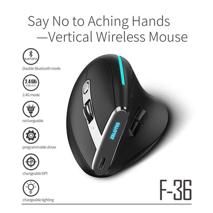 Lefon F33/F26C/F35B Trackball Mouse/ Bluetooth Ergonomic Mouse 2.4G Wireless Rechargeable Rollerball Mice for PC Office Drawing