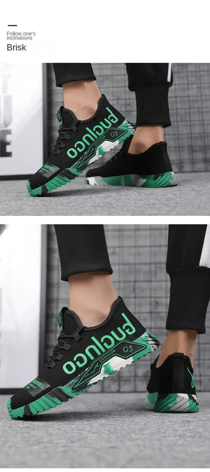 Running Sport Fashion High Top Sneakers Zapatillas De Deporte 2024 Men Casual Mesh Shoes Light Soft Breathable Vulcanized Shoes