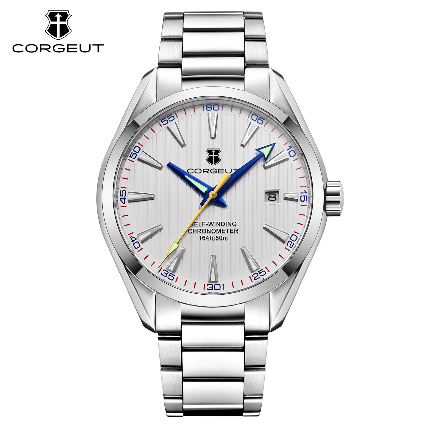 CORGEUT 41mm Luxury NH35 MOVEMENT Watch for Man Sapphire Glass Sport Clock Watch Automatic Relogio Masculino Mechanical Watches
