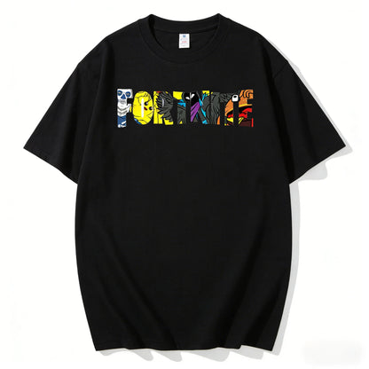 Neue Sommerkollektion: Fortnite T-Shirt aus reiner Baumwolle mit Rundhalsausschnitt — Unisex-Style, perfekt für Freizeit und Urlaub