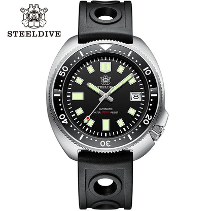 SD1970 New Arrival STEELDIVE Brand 20ATM Water Resistant Ceramic Bezel Insert Sapphire Glass NH35 Automatic Watch 6105 Turtle