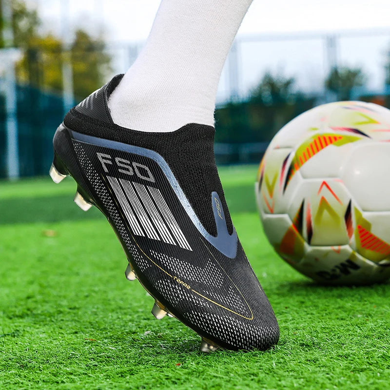 Men's Football Boots Futsal Ultralight Soccer Shoes Training TF Match Long Spikes Breathable Indoor Sneakers Cleats Drop Shipping