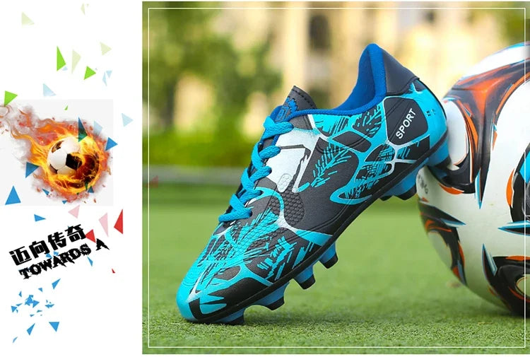 Children Soccer Shoes Sports Society Field Boy Football Shoes Futsal Fast Indoor Sneakers Original Ankle Cleats Football Boots