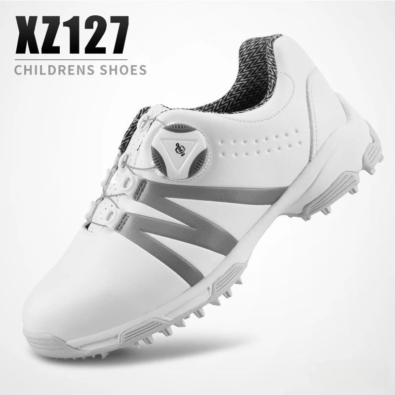 PGM Boys Girls Golf Shoes Lightweight Soft and Breathable Waterproof Anti-Slip Universal Outdoor Sports Shoes XZ127