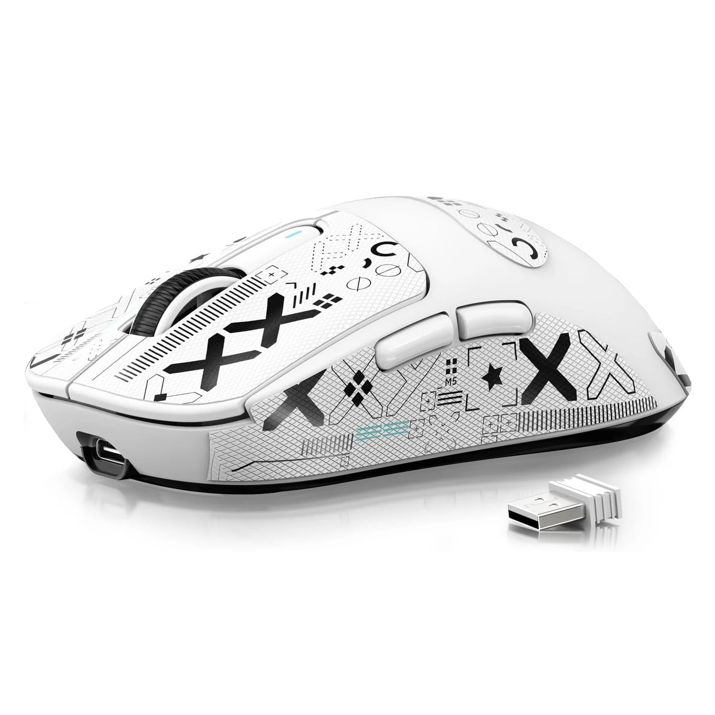 ATTACK SHARK X3 leichte kabellose Gaming-Maus, 49g Tri-Mode, PAW3395 26K DPI Sensor, 200h Akkulaufzeit, 5 programmierbare Tasten