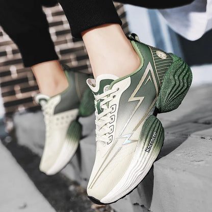Couple Sports Shoes Professional Marathon Comfortable Jogging Shock-absorbing Training Shoes High Rebound Anti-Slip Racing Shoes