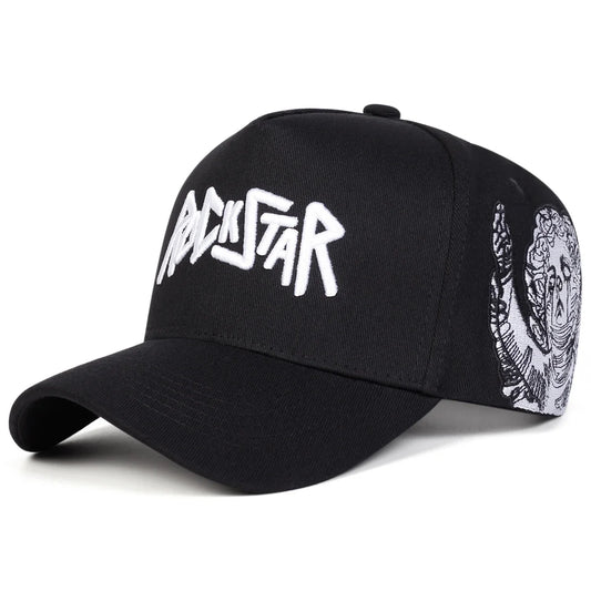Unisex ROCKSTAR LetterEmbroidery Baseball Caps Spring Autumn Outdoor Adjustable Casual Hats Sunscreen Hat Sports Cap