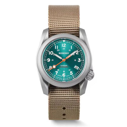 BODERRY Men's Automatic Watch 40MM Titanium Pilot Sport Mechanical Wristwatch 100m Waterproof Sapphire C3 Luminous NH35