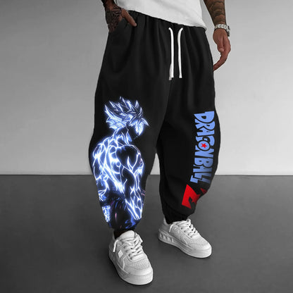 2026 Anime Saiyan Dragon Ball Summer Outdoor Sweatpants Harajuku Trendy Men Women Street Loose Casual Fashion Sports Cuffed Pants