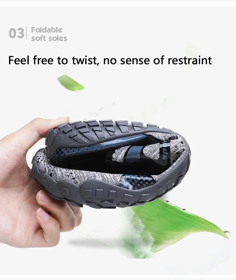 Men Lightweight Refreshing Aqua Boots Breathable Women Outdoor Water Shoes Anti-Slippery Wear-Resistant Sports Hiking Sneakers