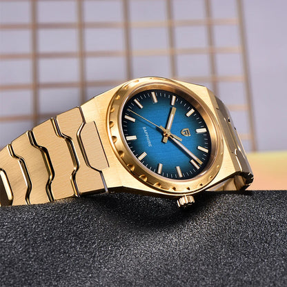 PAGANI DESIGN Men's Quartz Watches Ultra-Thin 7mm Series 37mm Sapphire Stainless Steel Waterproof Watches for Men TMI VJ21