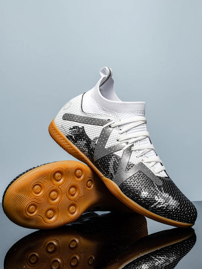 Professionelle Hallenfußballschuhe für Herren mit flacher Sohle – strapazierfähige, komfortable Trainingsschuhe für Erwachsene und Teenager, rutschfeste Fußballschuhe