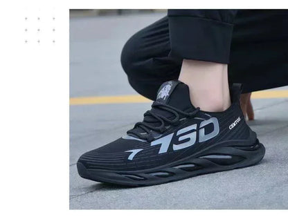 New Summer Men’s Breathable Mesh Running Shoes, Lightweight Sports Sneakers, Trendy Brand