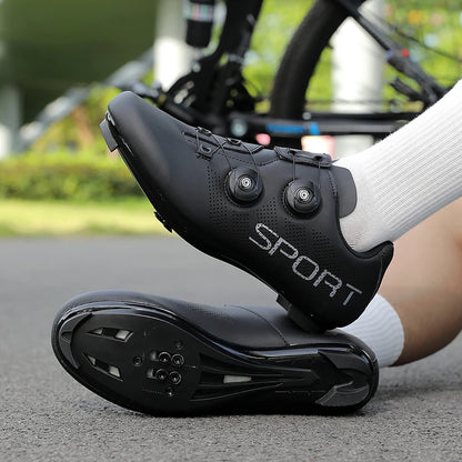 Ultra-Light Cycling Shoes, Breathable and Lightweight, SPD-Compatible Hard Soles for Road Mountain Bike Competition Training