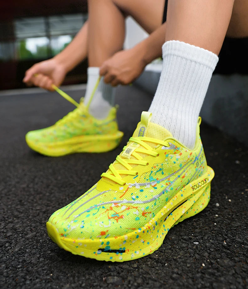 2026 Air Cushion Jogging Shoes Running Shoes Carbon Board Marathon Men Sports Breathable Lightweight Women's Nonskid Sneakers