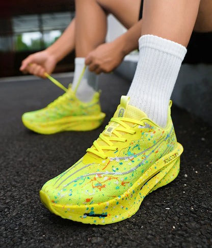 2026 Air Cushion Jogging Shoes Running Shoes Carbon Board Marathon Men Sports Breathable Lightweight Women's Nonskid Sneakers