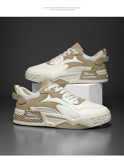 New Autumn Men’s Sneakers Comfortable Platform Shoes 2023 Trend Lace-up Vulcanized White Casual Sneakers Zapatillas