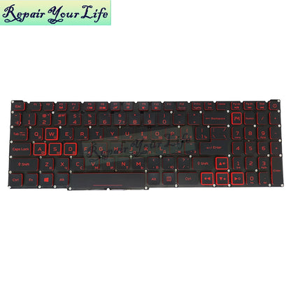 PT-BR Brasil US RU Tastatur mit Hintergrundbeleuchtung für Acer Nitro 5 AN515-54 AN515-43 AN517-52 AN517-51 AN517-54 AN715-51 Spanien LA IT TR GR FR