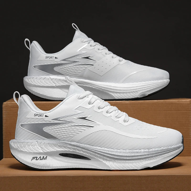 Laufschuhe für Herren und Damen – Marathon-Sportschuhe mit Luftdämpfung, Carbonplatte, atmungsaktiv, leicht und bequem für Outdoor-Aktivitäten