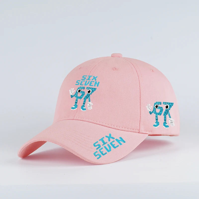 Retro '67 Cartoon Print Baseball Cap - Adjustable Flat-Brim Cap - Unisex Streetwear Hip-Hop Sun Hat - Dad Hat