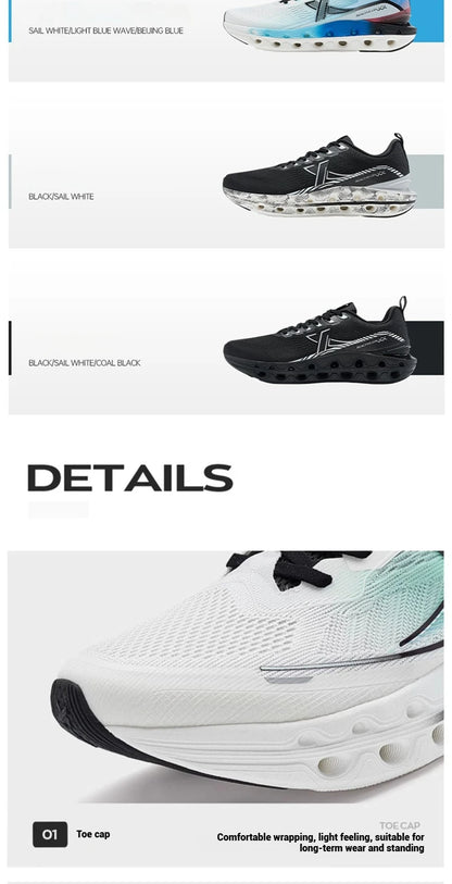 Scarpe da running Xtep Reactive Coil 11.0 da uomo - Scarpe sportive estive, sneakers morbide con assorbimento degli urti e ritorno elastico 976219110026
