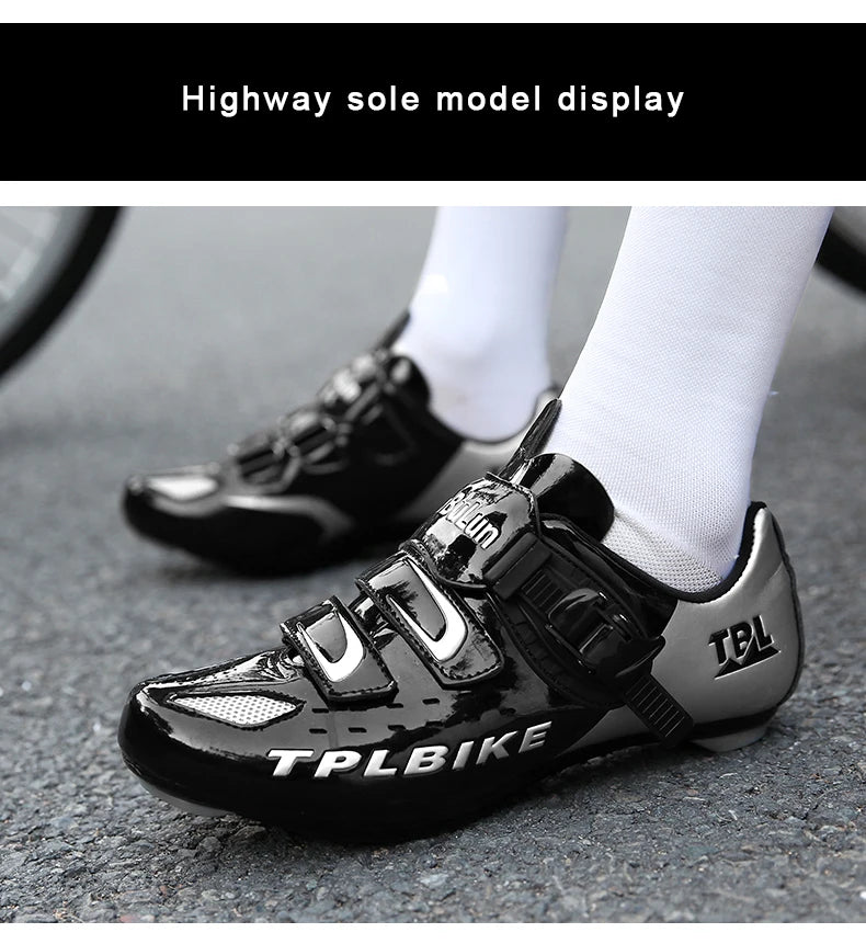 New Men's and Women's Bicycle Shoes,Outdoor Cycling Shoes,Three Functional Soles,Professional Training Shoes
