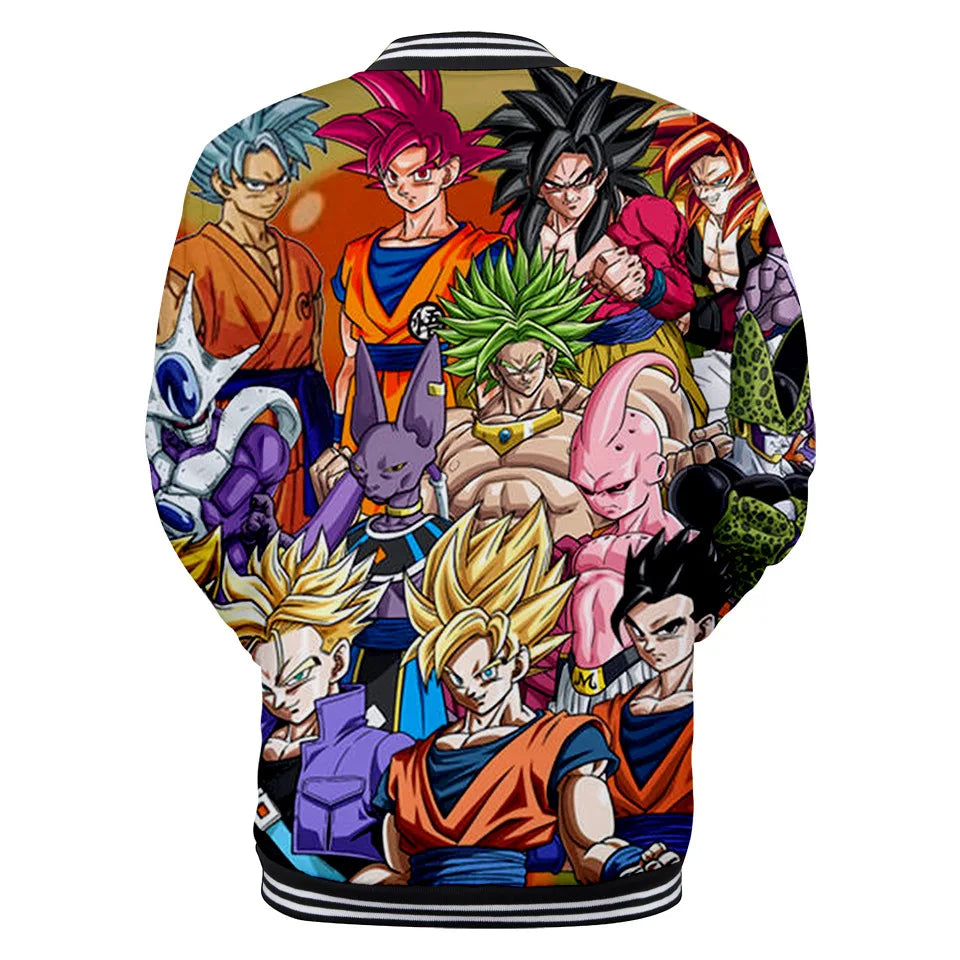 Dragon Ball Goku Kid Men Zipper Hoodie Cartoon Japan Style Anime Women Sweatshirt 2025 New Fashion Children Jackets Coat