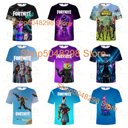Fortnite Victory Kinderbekleidung für Jungen und Mädchen, Battle Royale 3D-Sweatshirt, Oberteile für Jungen und Mädchen, Kinder-T-Shirt, Hero-Teen-Tops