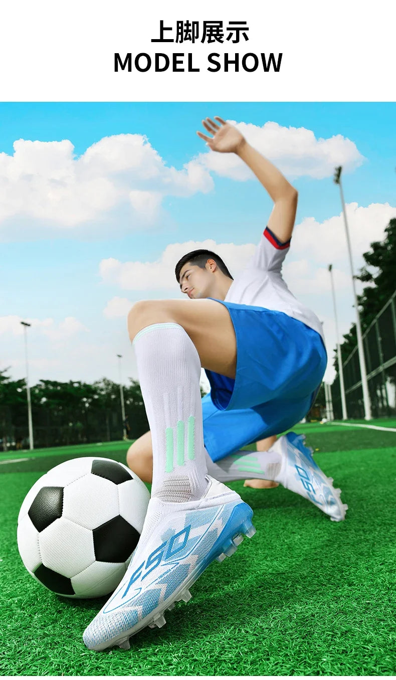 New Men’s Football Boots High-Quality Soccer Shoes Sneakers Match Indoor Non-Slip Grass Cleats High-Top Futsal Hot-Selling Outdoor