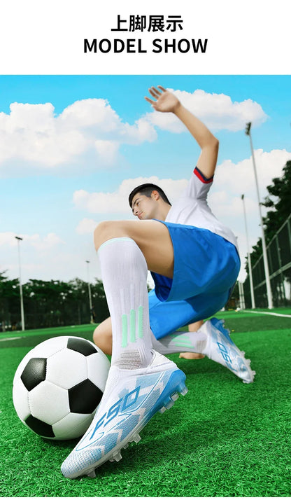 New Men’s Football Boots High-Quality Soccer Shoes Sneakers Match Indoor Non-Slip Grass Cleats High-Top Futsal Hot-Selling Outdoor