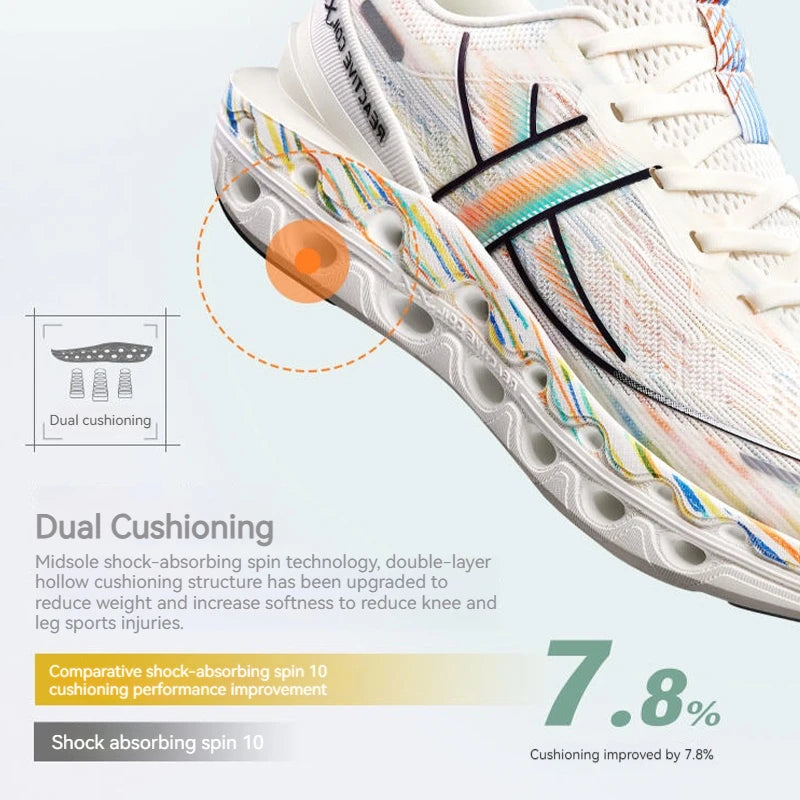 Scarpe da running Xtep Reactive Coil 11.0 da uomo - Scarpe sportive estive, sneakers morbide con assorbimento degli urti e ritorno elastico 976219110026