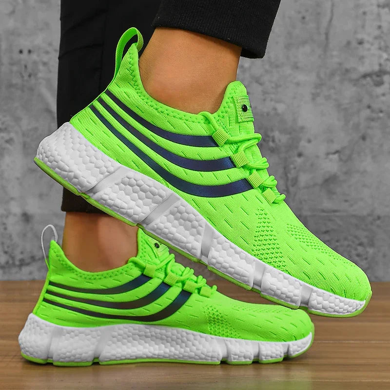 Men's Casual Sports Shoes Breathable Lightweight Sneakers Anti-Slip Flats Outdoor Running Walking Tennis Athletic Jogging Shoes