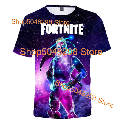 T-shirt Fortnite Bushranger per bambini, stampa 3D Banana Peely, T-shirt da uomo e donna, maglietta Battle Royale, top estivo, regalo di compleanno