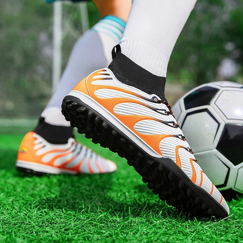 Men Match Football Boots Sport Training Long Spikes FG/TF Boys Cleats Outdoor Soccer Shoes Non Slip Indoor Futsal Comfortable